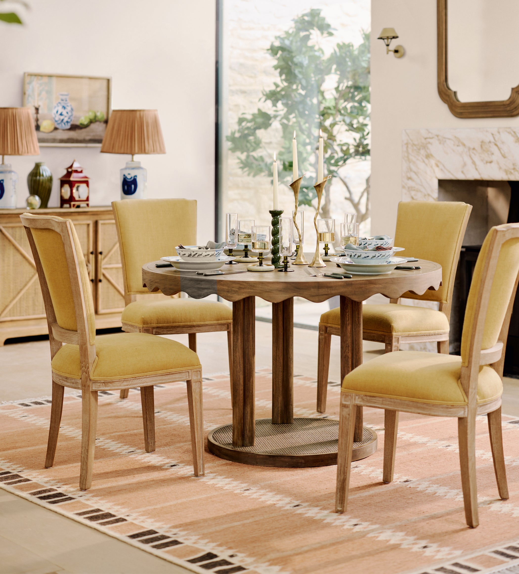 Camaret Linen Dining Chair - Dijon
