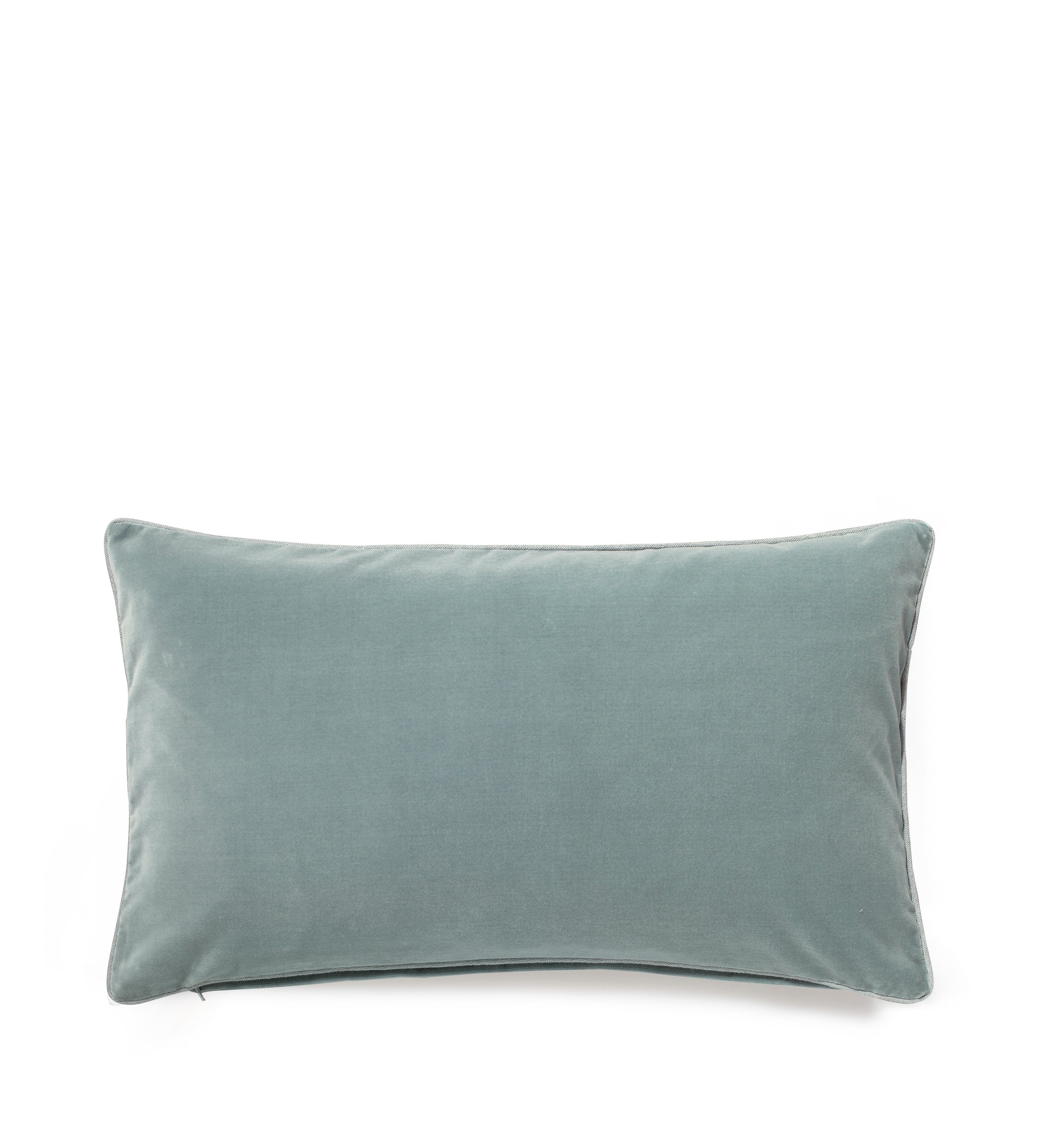 Plain Velvet Rectangular Cushion Cover - Gainsborough Blue