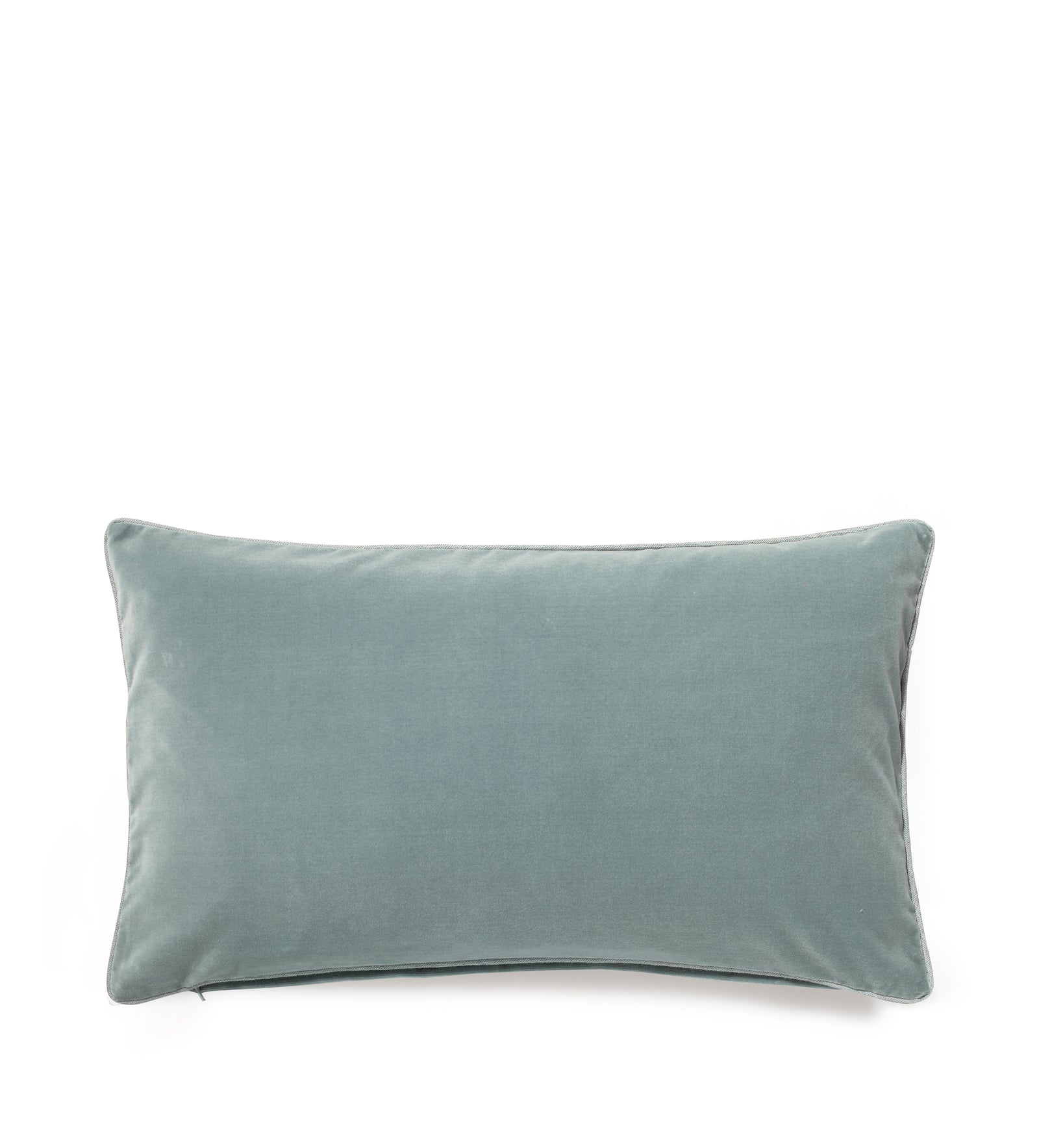 Plain Velvet Rectangular Cushion Cover - Gainsborough Blue