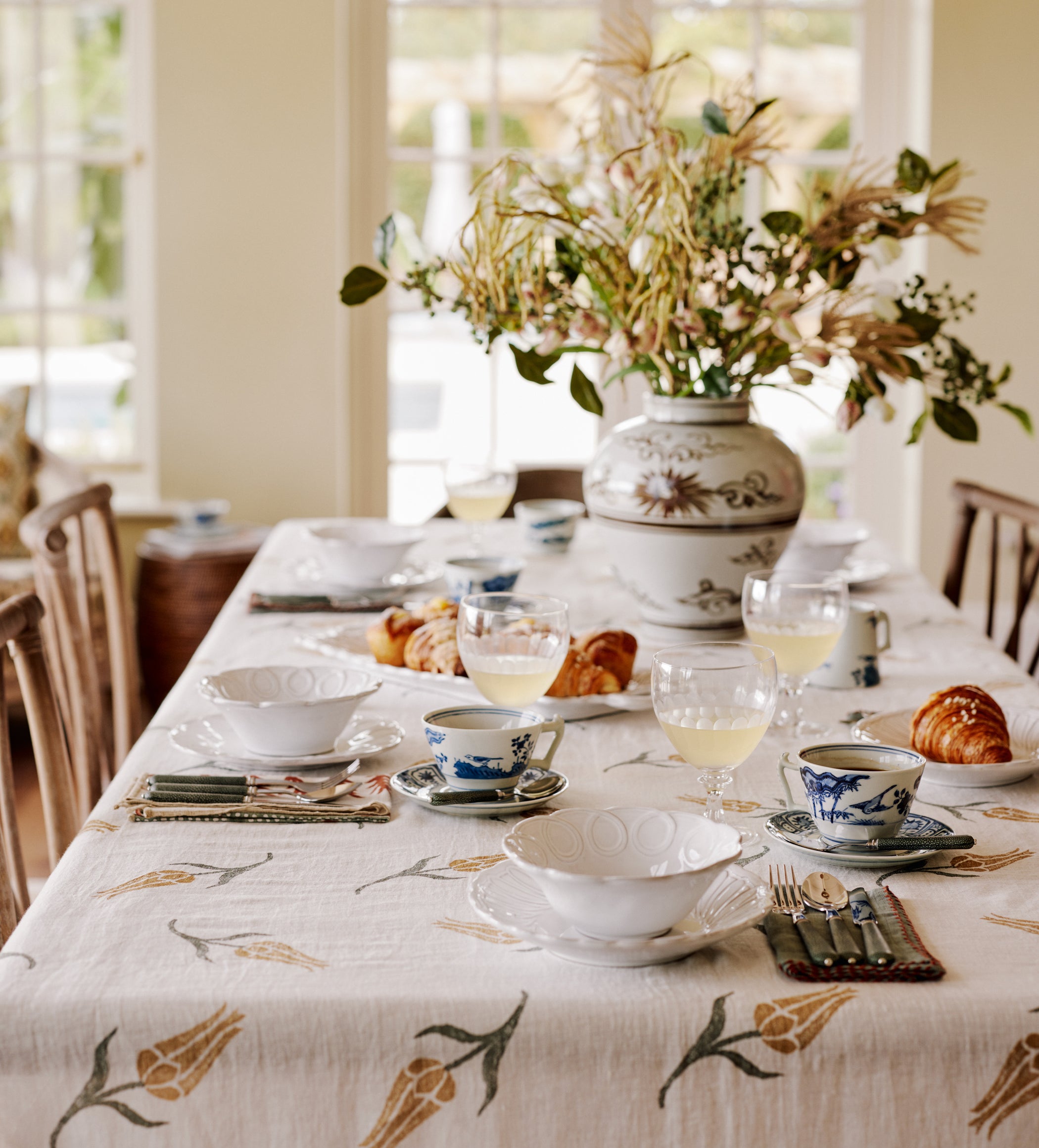 Tulipe Tablecloth - Ochre
